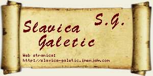 Slavica Galetić vizit kartica